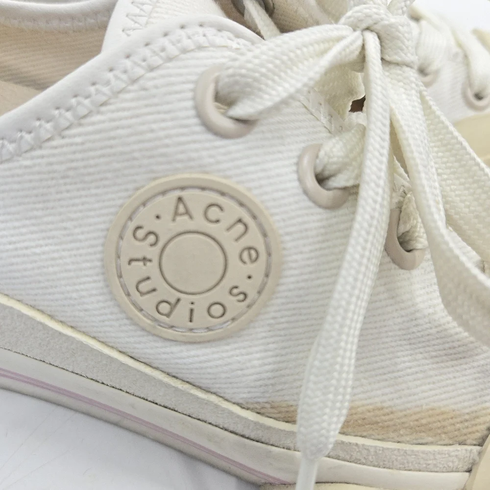 Acne‎ Studios Sneakers Brady Cream Cotton Canvas - Picture 2 of 15